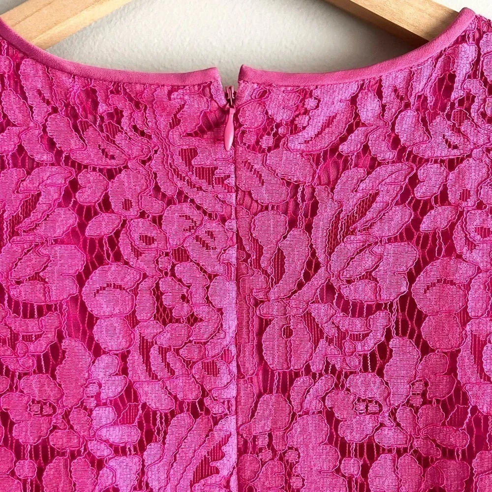 J.Crew Pink Lace‎ Peplum Sleeveless Top, Size 6